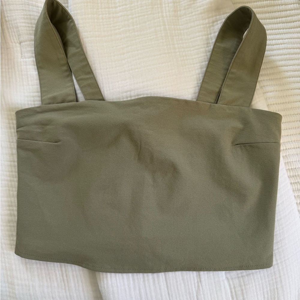 Olive Green Women's Top & Skirt
